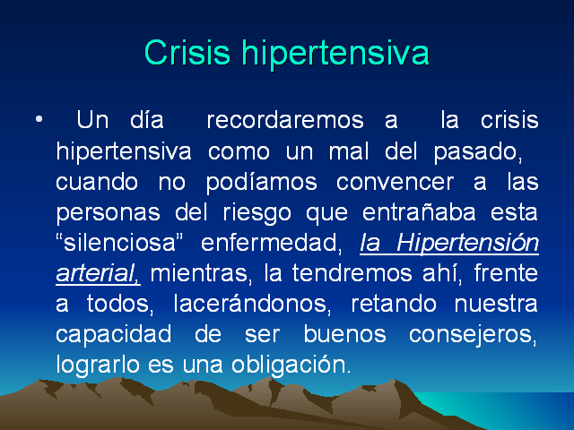 crisis hipertensiva causas sintomas y tratamiento