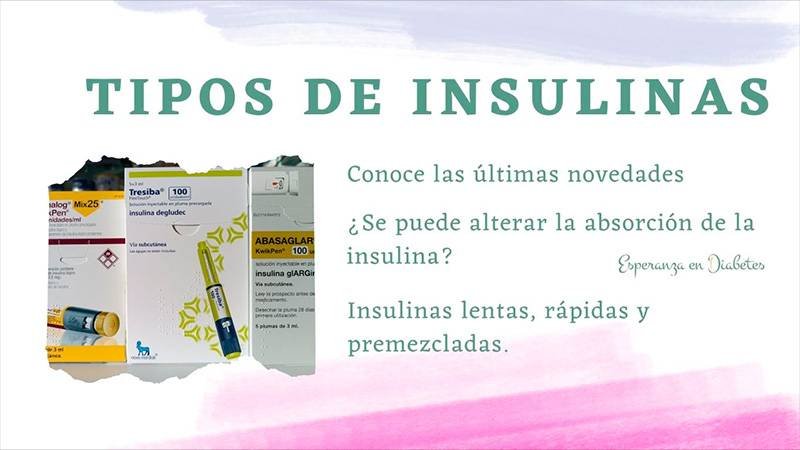 tipos y formas de insulina para tratar la diabetes